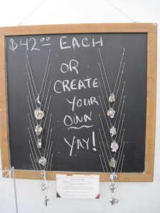 Display Jewelry on a Chalkboard