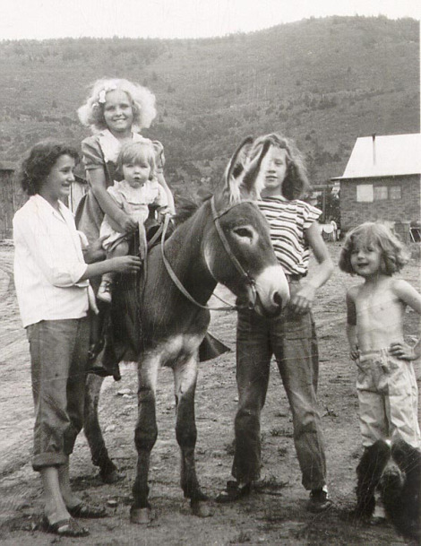 The four little girls with a friend in Ruidoso. . .